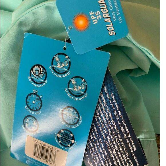 Bimini Bay Outfitters Shirt Men XXL Short Sleeve Vented Mesh Chest Pocket Button - Picture 11 of 12